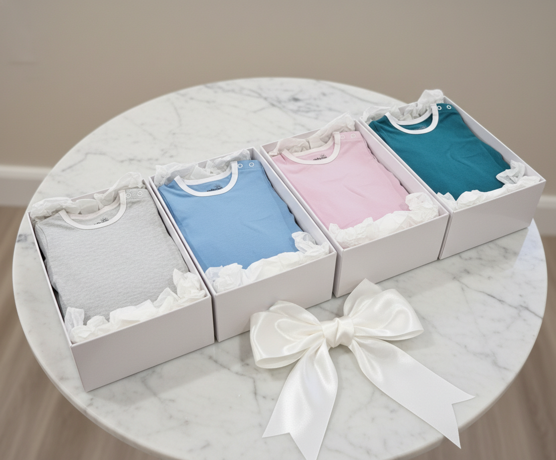 Long sleeve Mellowear bodysuit in full range of colours.