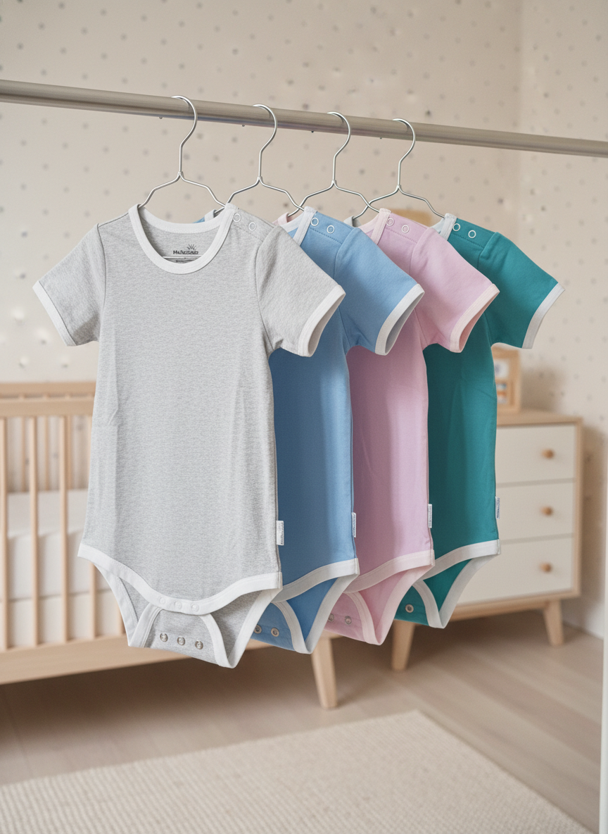 Mellowear short sleeve bamboo bodysuit collection in multiple colors